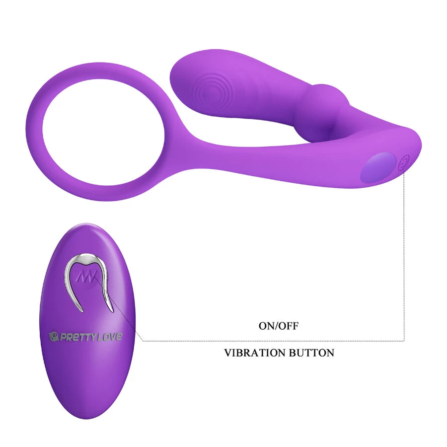 PRETTY LOVE - ANELLO ANALE E VIBRATORE WARREN VIOLA